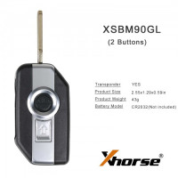 2024 Xhorse XSBM90GL XM38 BMW Motorcycle Smart Key with 8A Chip 3 Buttons Shell